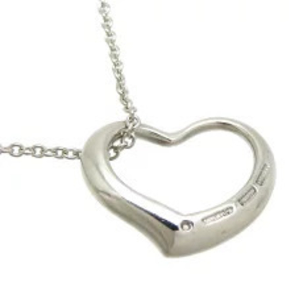 Tiffany Co Open Heart Necklace Sterling Silver